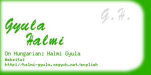 gyula halmi business card